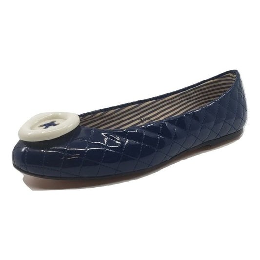 London Sole Navy Patent Leather Ballet Flats