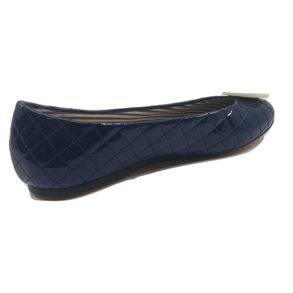 London Sole Navy Patent Leather Ballet Flats