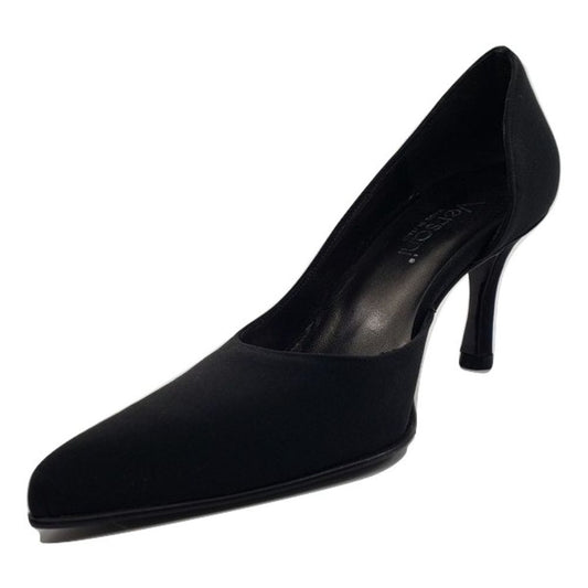 737 Crepe Nero Black Fabric Versani Pumps
