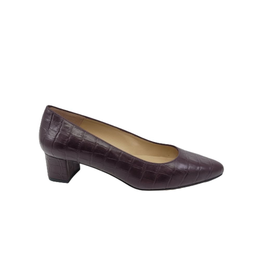 Boston Dark Wine Brescia Crocodile Leather Jon Josef Pumps