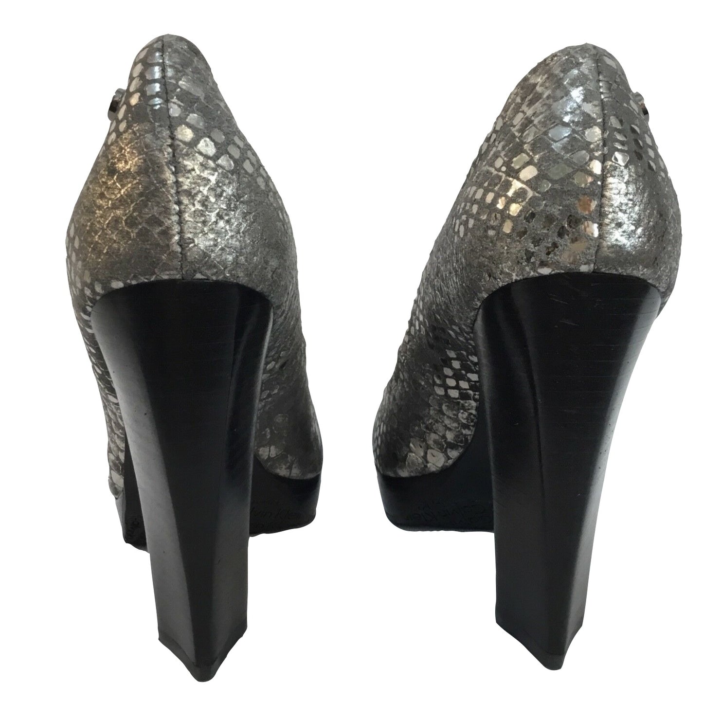 Emmy Anthracite Metallic Snake Calvin Klein Pumps