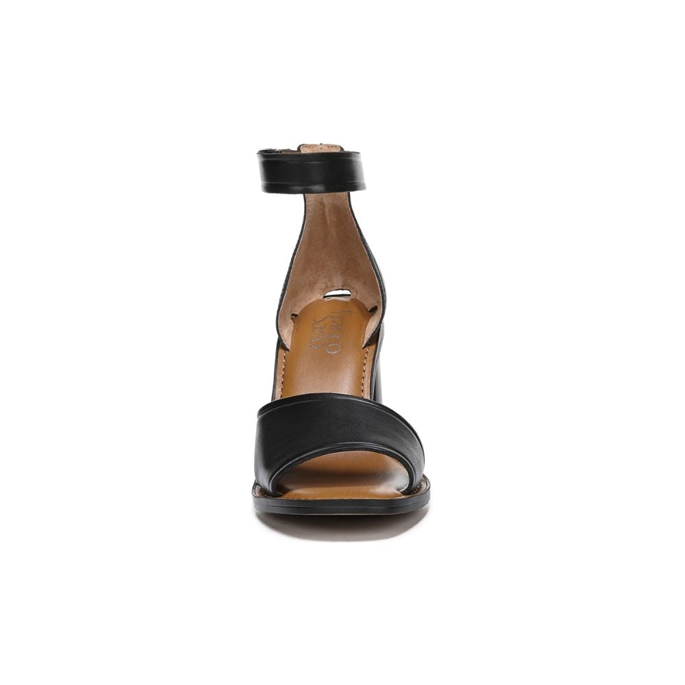 Caia Black Leather Franco Sarto Sandals