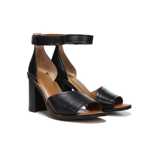 Caia Black Leather Franco Sarto Sandals