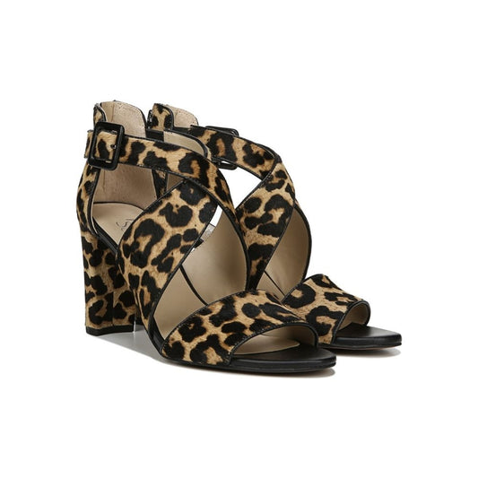 Hazelle 2 Leopard Print Calf Hair Franco Sarto Sandals