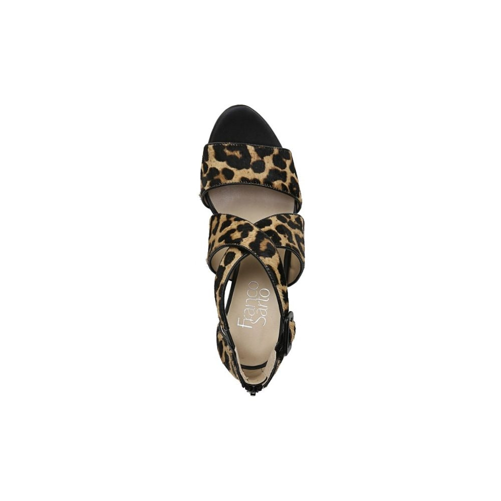 Hazelle 2 Leopard Print Calf Hair Franco Sarto Sandals