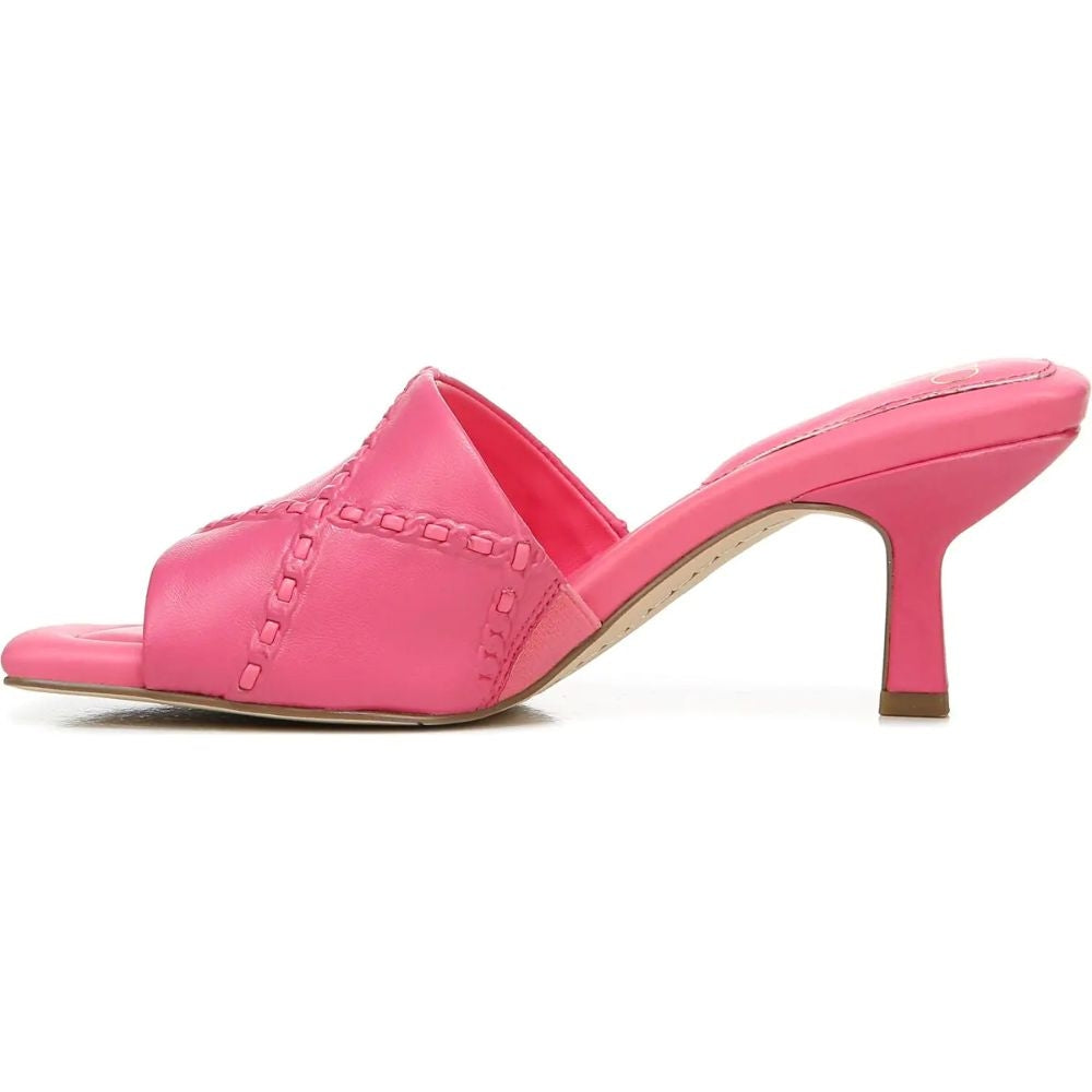 Betty Peony Pink Leather Franco Sarto Slide Sandals