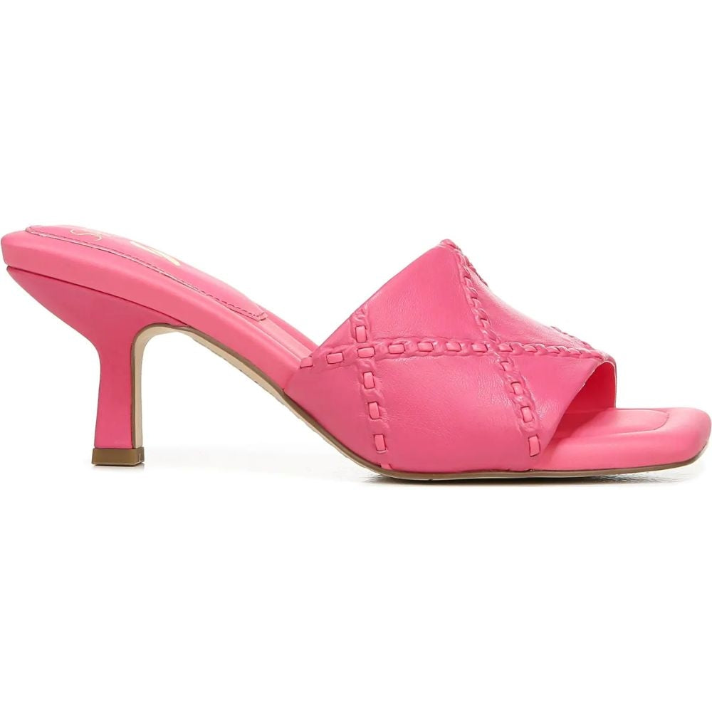 Betty Peony Pink Leather Franco Sarto Slide Sandals