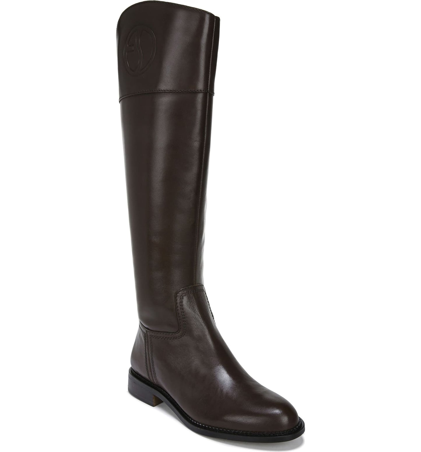 Hudson WC Brown Leather Franco Sarto Wide Calf Boots
