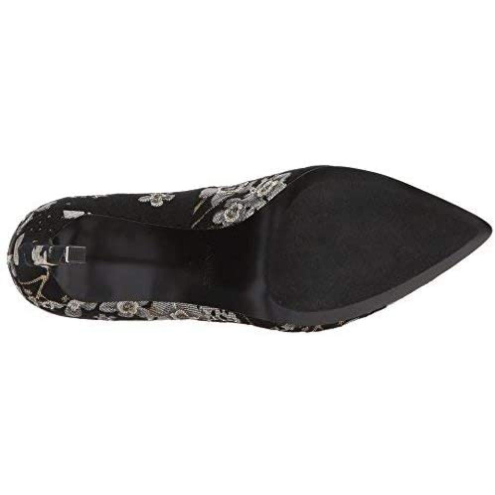 Tatiana Black Fabric Floral Nine West Pumps