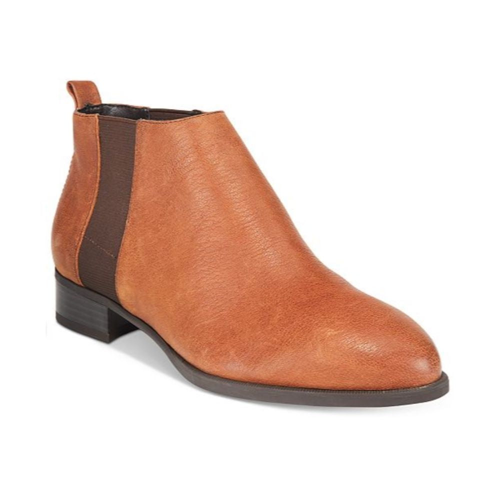 Nine West Women's Nolynn Cognac Leather Ankle Boot
