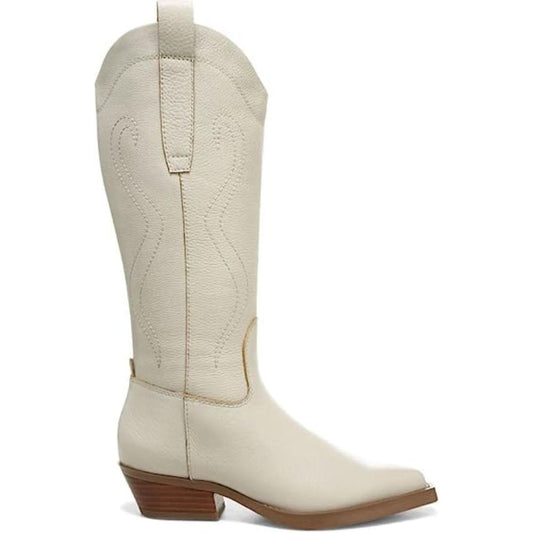 Liandra Putty Leather Franco Sarto Western Boots