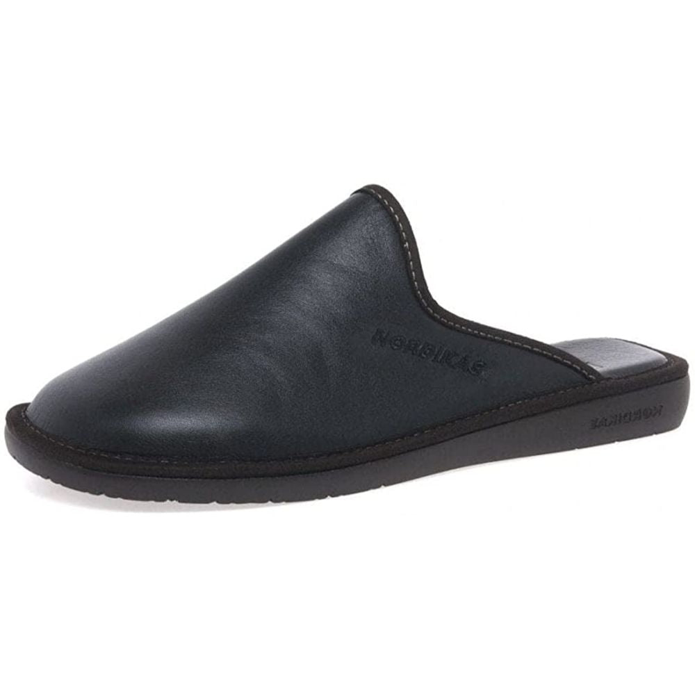 Dublin Black 131 Nordikas Comfy Slide Mens Slippers