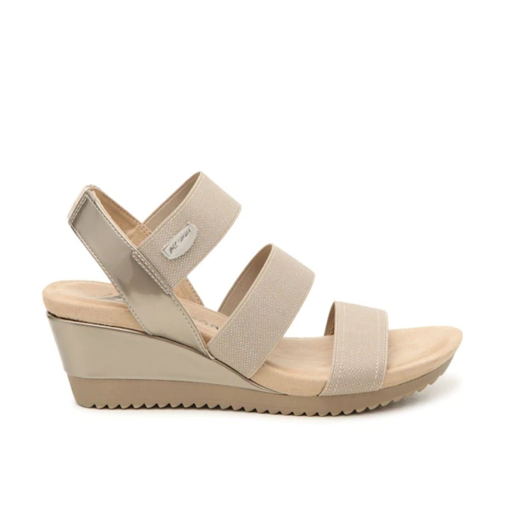 Shelly Taupe Fabric Anne Klein Sandals
