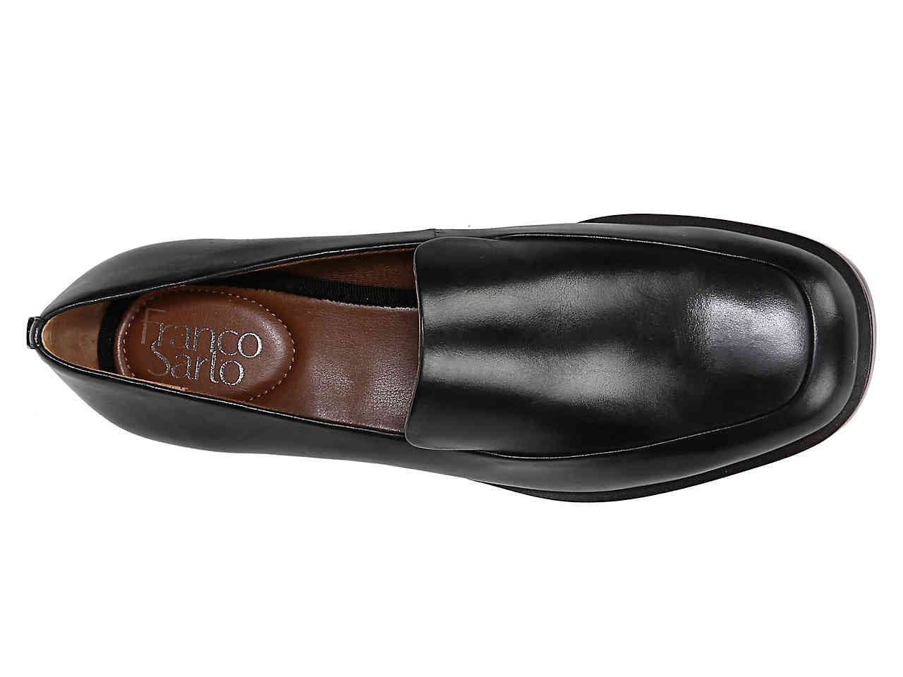 Marsalla Black Leather Franco Sarto Loafers
