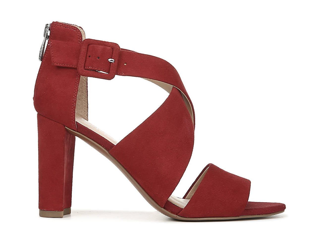 Habra Crimson Red Suede Franco Sarto Sandals