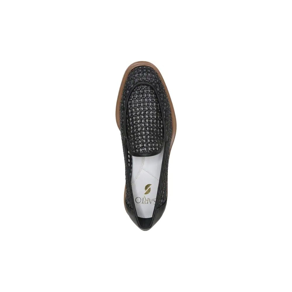 Eda2 Black Woven Franco Sarto Loafer Flats