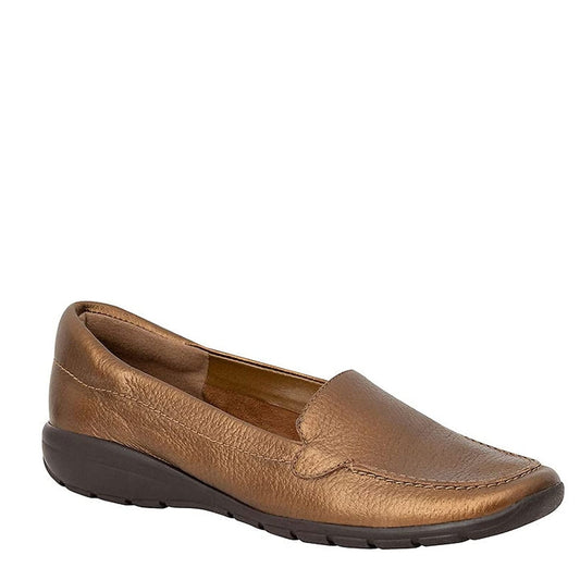 Abide Bronze Leather Easy Spirit Loafer Flats