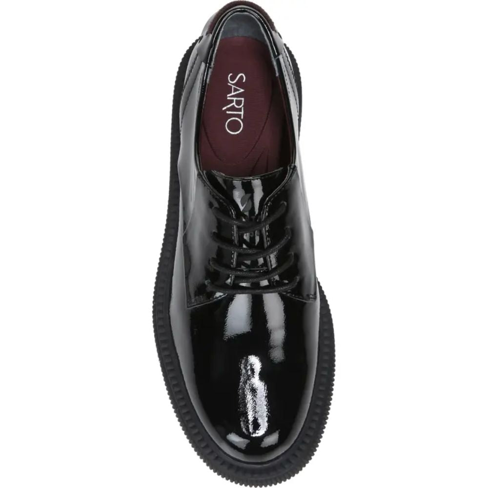 Jaci Black Patent Leather Franco Sarto Oxford Flats