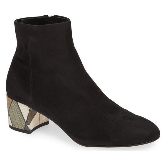 Umiko Black Suede Pelle Moda Ankle Boots