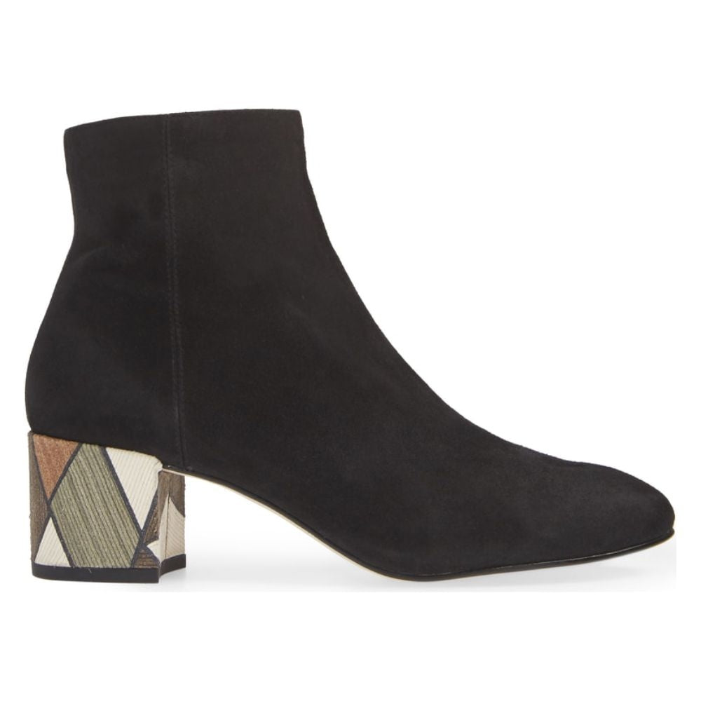 Umiko Black Suede Pelle Moda Ankle Boots