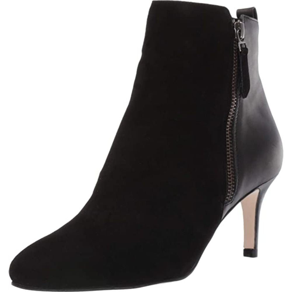 Yesnia Black Leather and Suede Pelle Moda Ankle Boots
