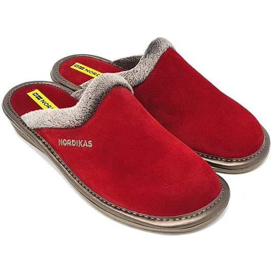 Afelpado Red 234-80 Nordikas Comfy Slide Slippers