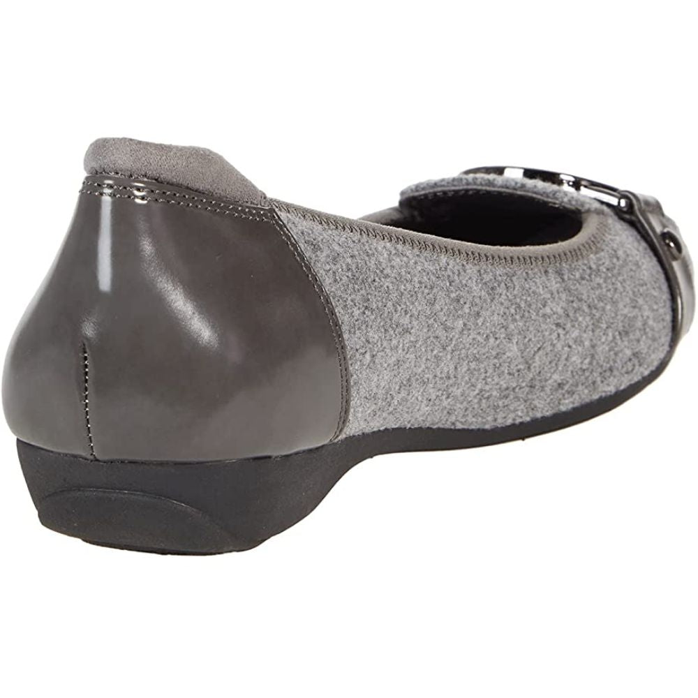 Umeko Dark Gray Fabric Anne Klein Ballet Flats