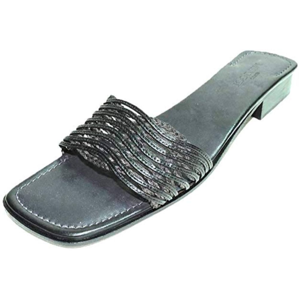 Malva Black Woven Leather Sesto Meucci Sandal