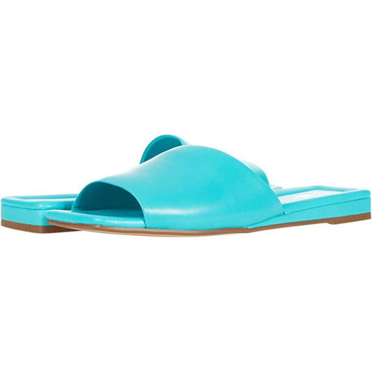 Bordo Aqua Leather Franco Sarto Flat Slide Sandals