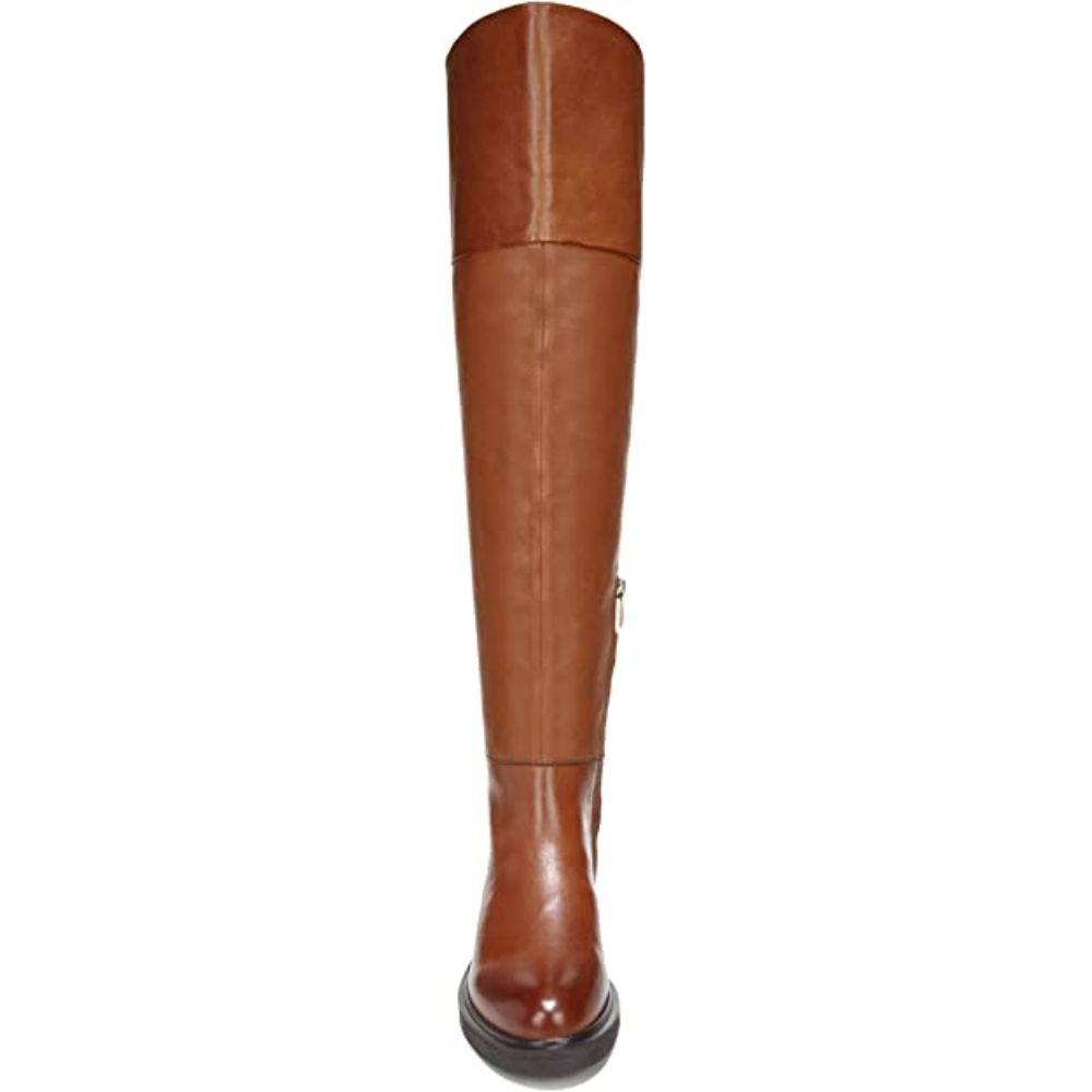 Battina Cognac Leather Wide Calf Franco Sarto Tall Boots