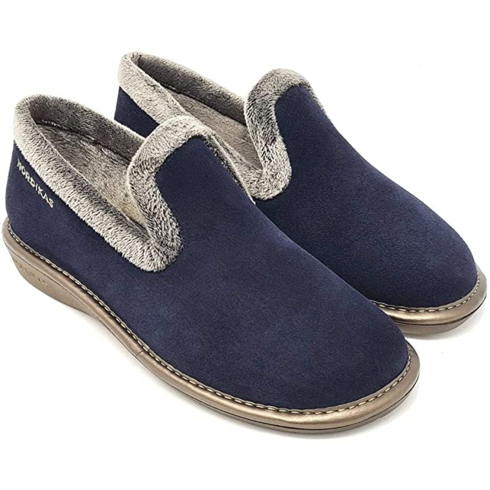 Afelpado Navy 304-80 Nordikas Comfy Slide Slippers