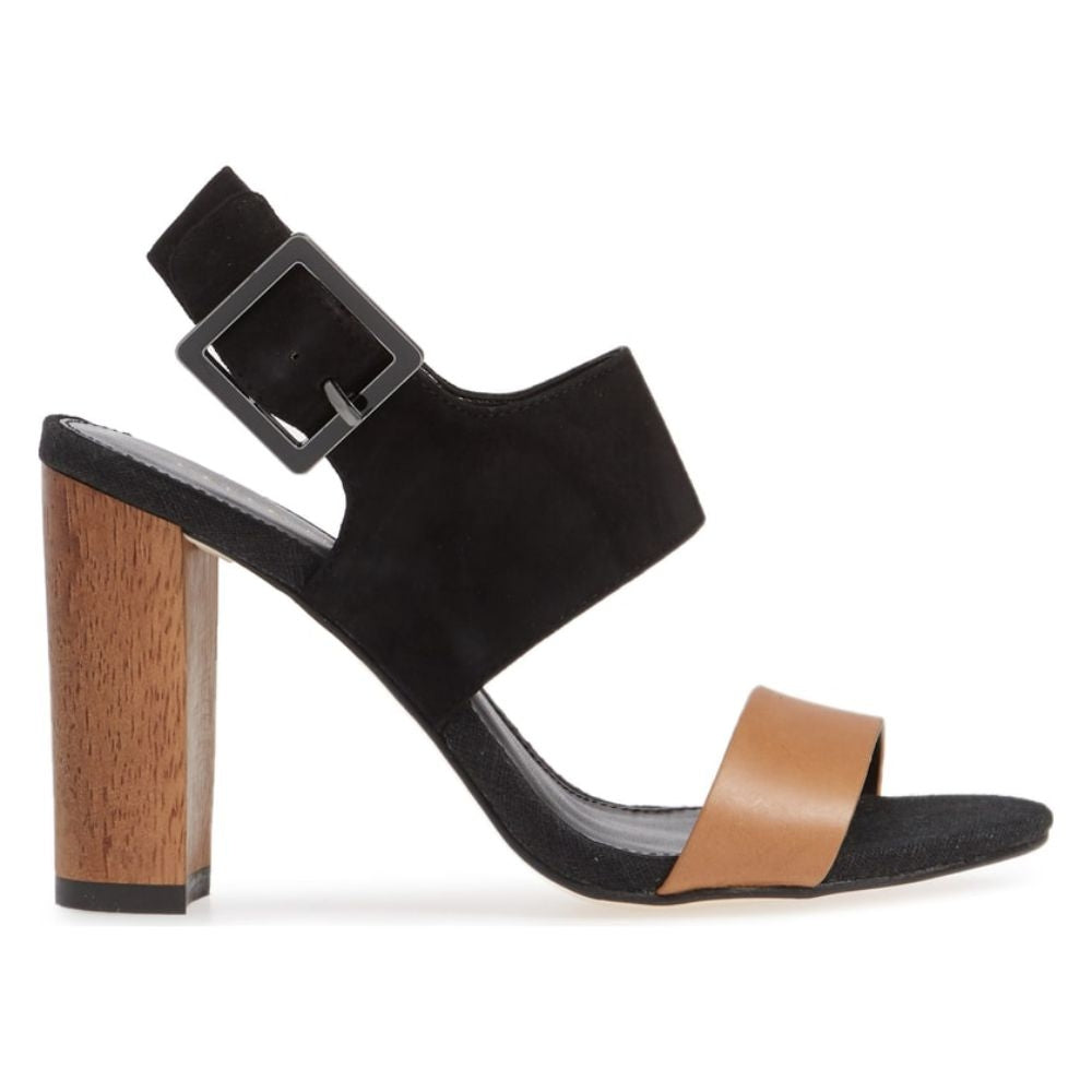 Bristol Black Suede and Cognac Pelle Moda Sandals