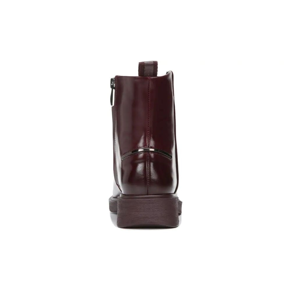 Bealy Burgundy Leather Franco Sarto Ankle Boots