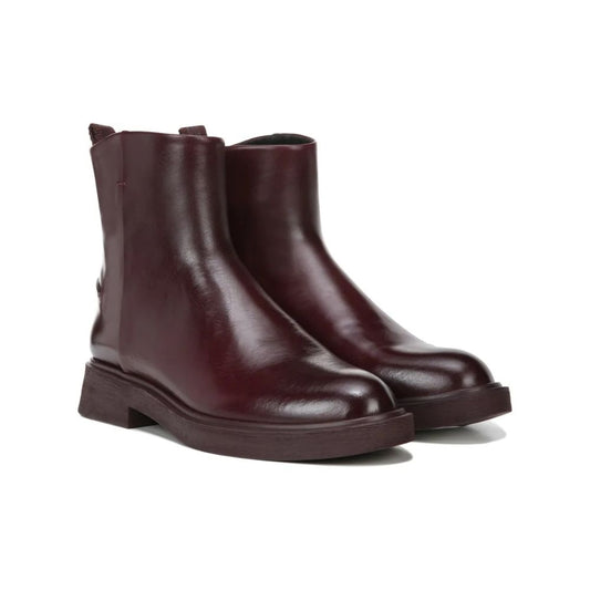 Bealy Burgundy Leather Franco Sarto Ankle Boots