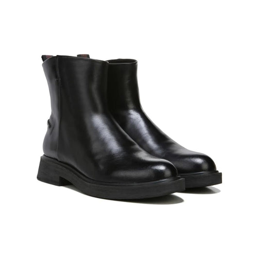 Bealy Black Leather Franco Sarto Ankle Boots