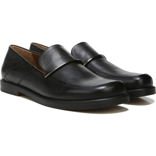 Bocca Bling Black Leather Franco Sarto Loafer Flats