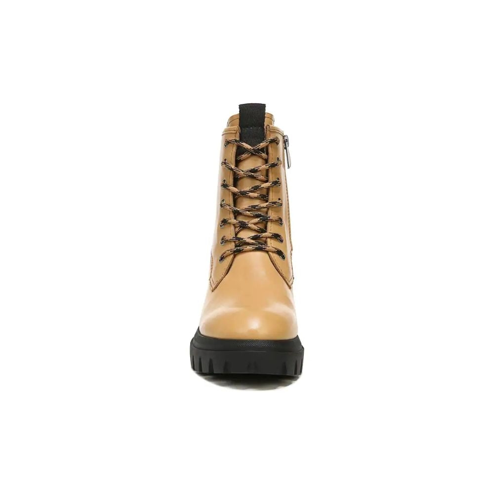 Robbie Beige Leather Franco Sarto Combat Boots