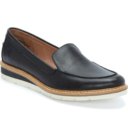 Athens Black Leather Wedge Loafer Adam Tucker
