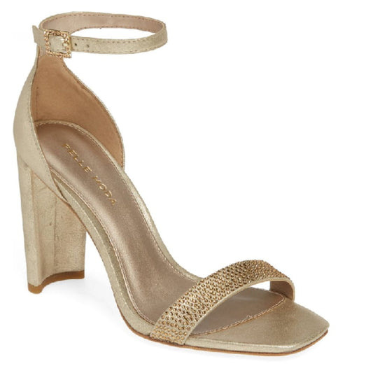 Gabi Platinum Gold Metallic Suede Pelle Moda Sandals