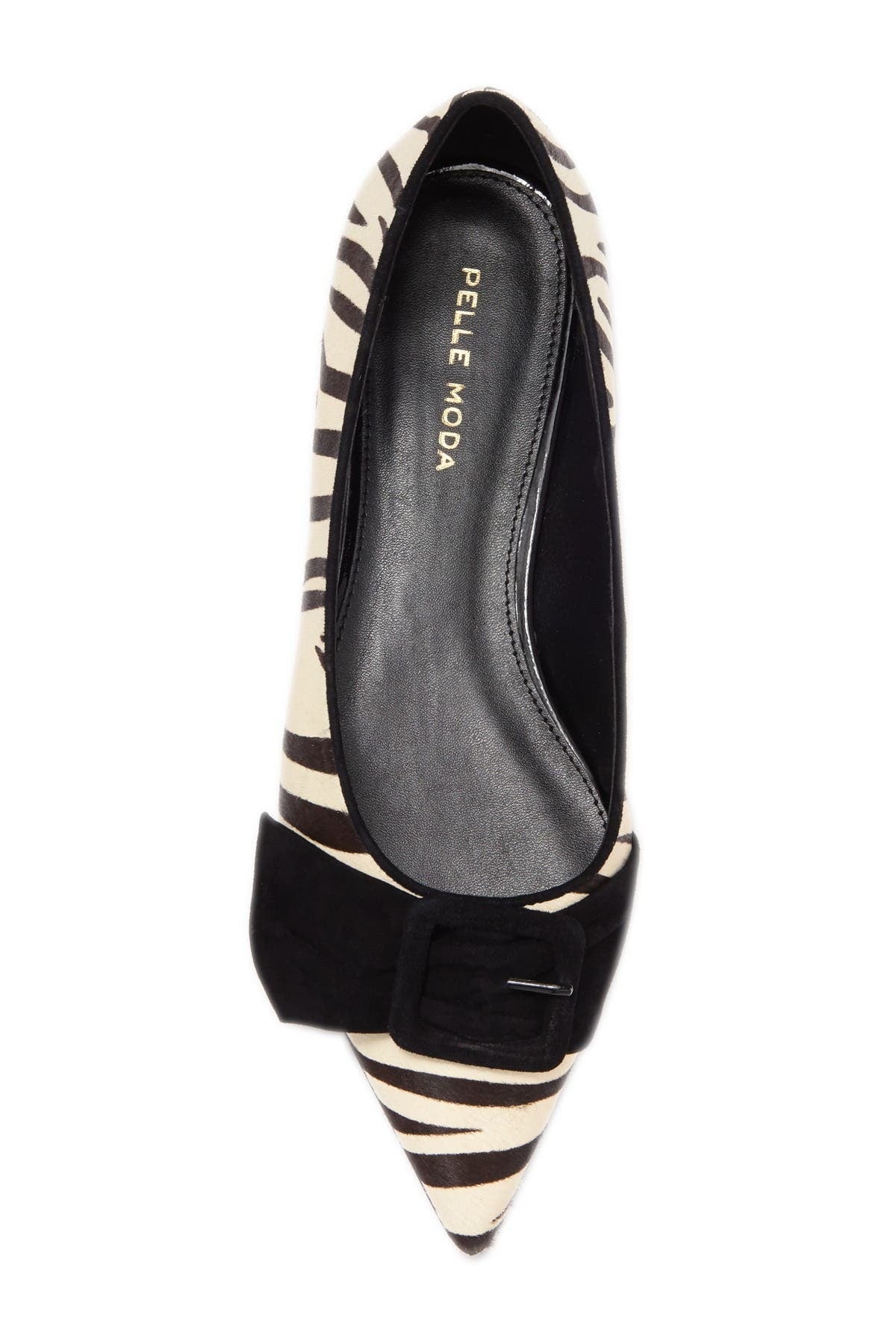 Dana Cream Black Calfhair Pelle Moda Ballet Flats