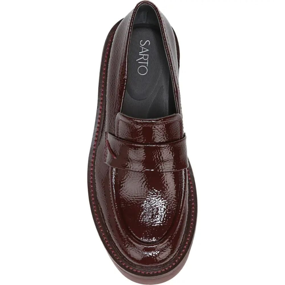 Ream Burgundy Patent Leather Franco Sarto Loafers