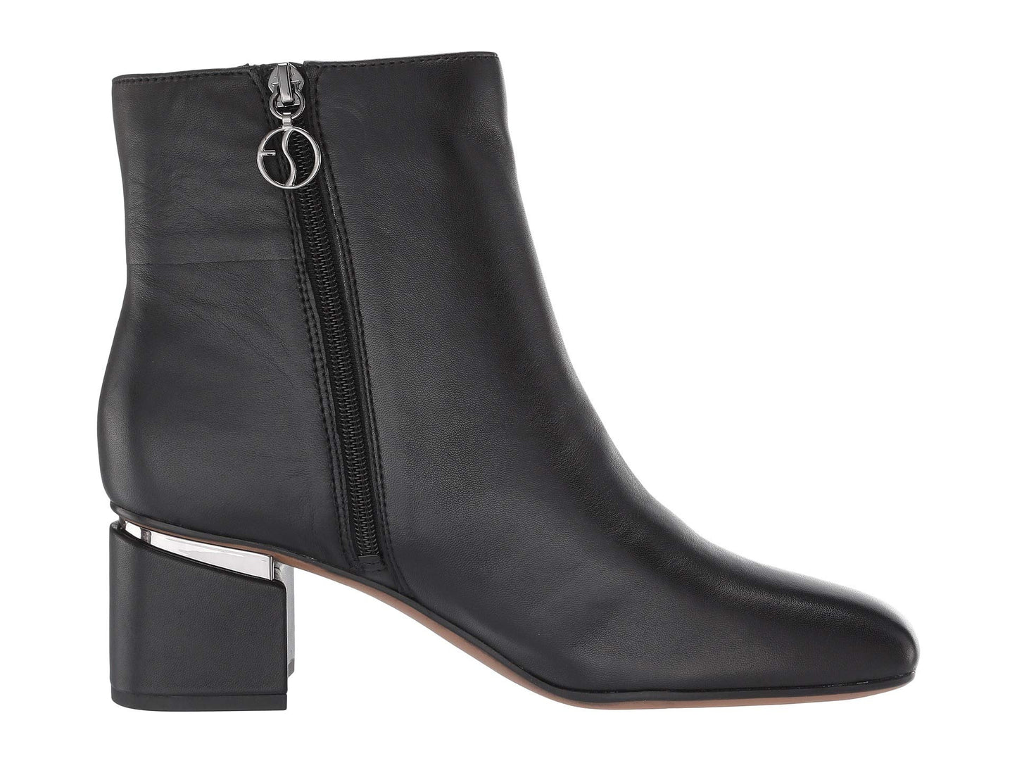 Marquee Black Leather Franco Sarto Ankle Boot