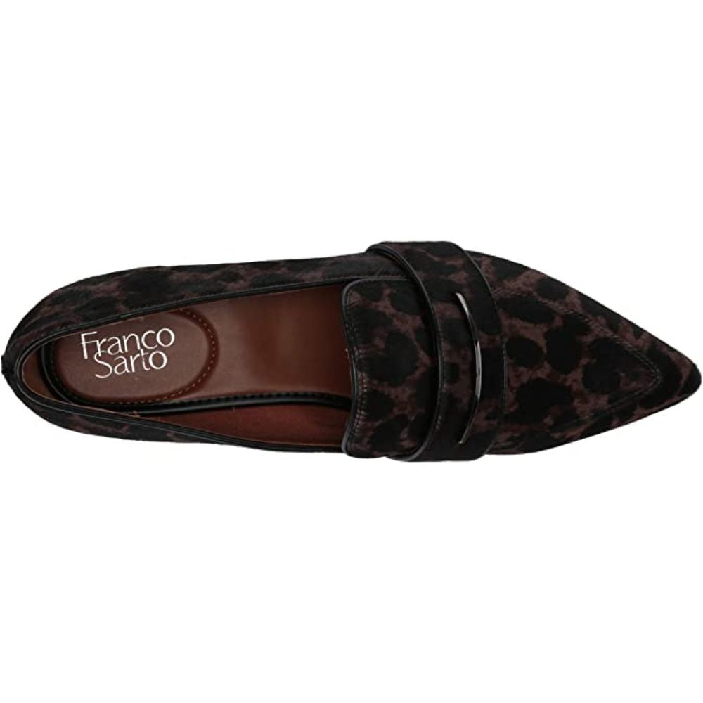 Wynne Grey Leopard Haircalf Multi Franco Sarto Loafer Flats
