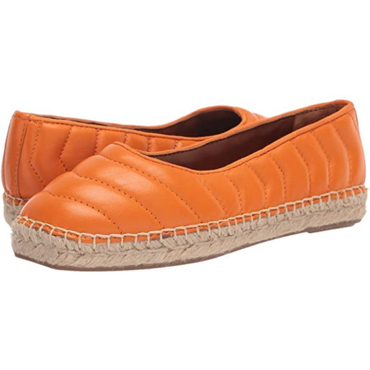 Kiya Orange Leather Franco Sarto Espadrille Flats