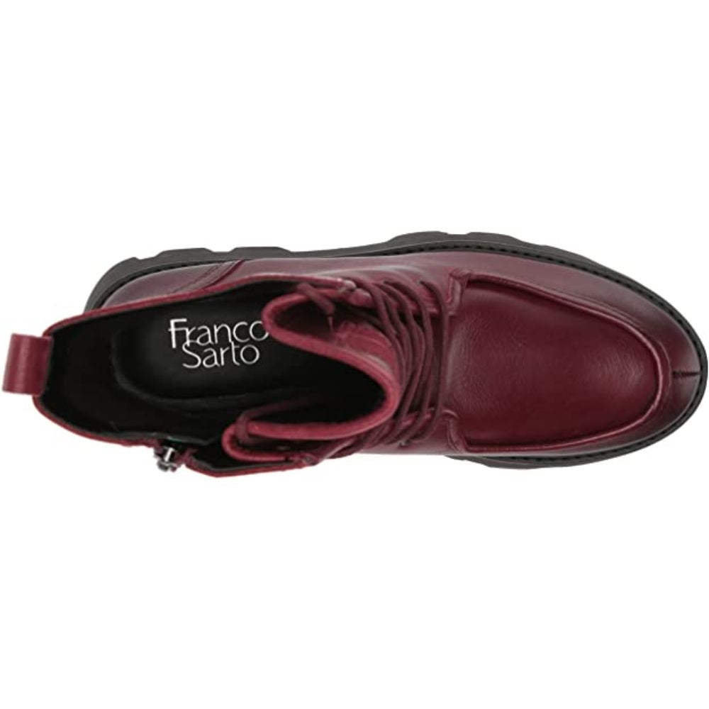 Margey2 Burgundy Leather Water Resistant Franco Sarto Boots
