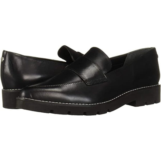 Draco Black Calf Leather Franco Sarto Loafer Flats