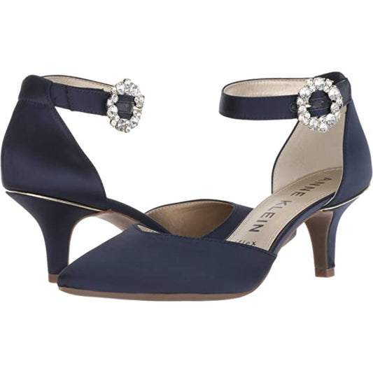 Fantine Navy Fabric Anne Klein Pumps