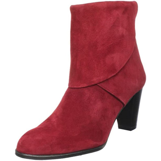 Angel Bordeaux Suede Amalfi Ankle Boots