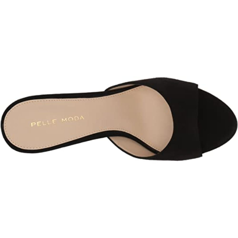 Bex Black Suede Pelle Moda Slide Sandals