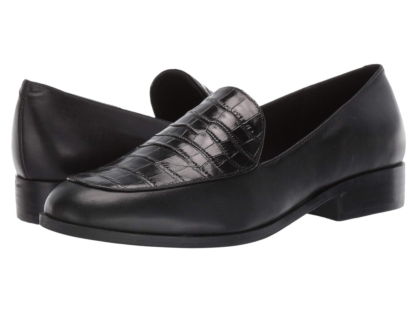 Pip Black Leather Easy Spirit Loafer Flats